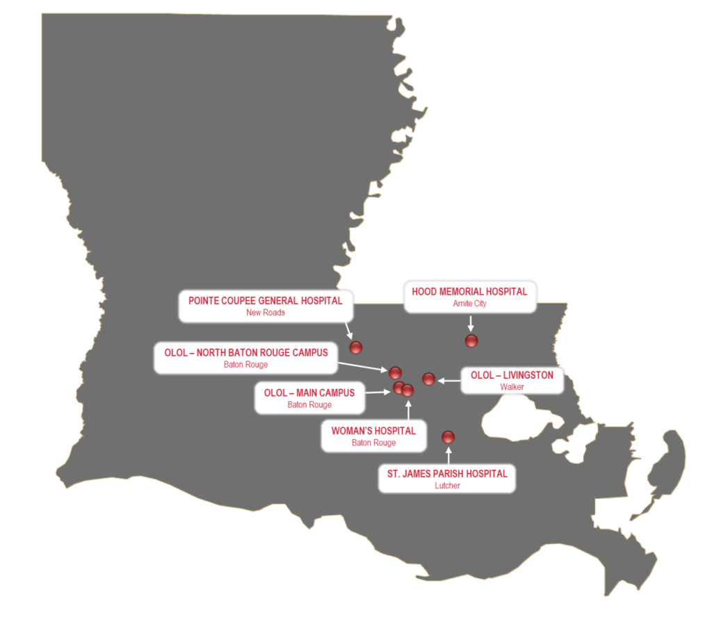 Professional Emergency Physician Associates (PEPA) Location Map